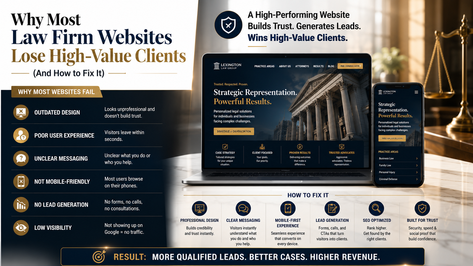 Why Most Law Firm Websites Lose High-Value Clients (And How to Fix It)